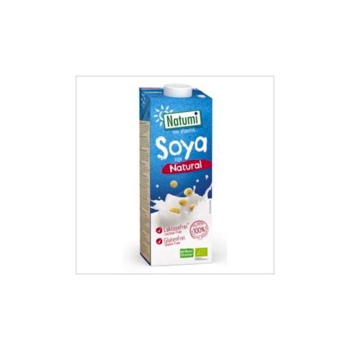 NATUMI Bebida Vegetal de Soja Natural Bio 1 Litro - Vegana y Sin Lactosa