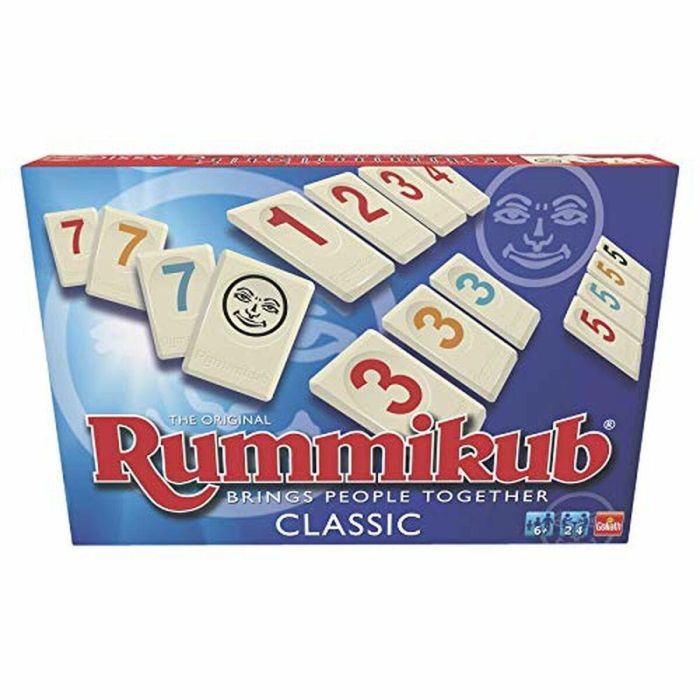 Juego rummikub classic. incluye fichas y 4 soportes. 40x5x26cm