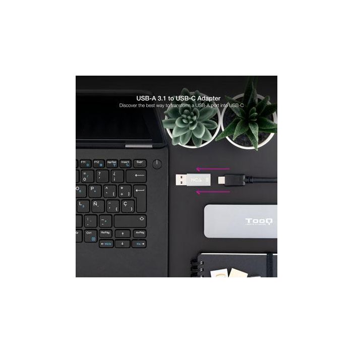 Nanocable 10.02.0013 Adaptador USB-A Macho a USB-C Hembra 3.1 Gen2 (10 Gbps) con OTG, para Carga y Datos, Gris 2 Nanocable 10.02.0013 Adaptador USB-A Macho a USB-C Hembra 3.1 Gen2 (10 Gbps) con OTG, para Carga y Datos, Gris 2