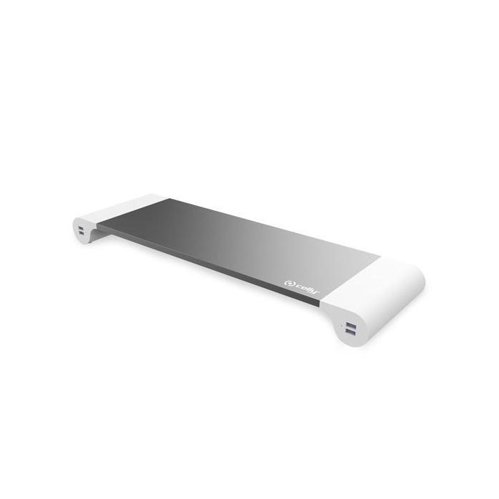 Celly Soporte Para Monitor Hasta 27" Con 4Usb Gris Celly Soporte Para Monitor Hasta 27" Con 4Usb Gris