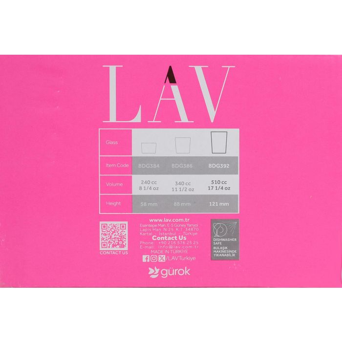 Lav Set 6 Vasos Sidra 520 cc Bodega (8 Cajas) 2