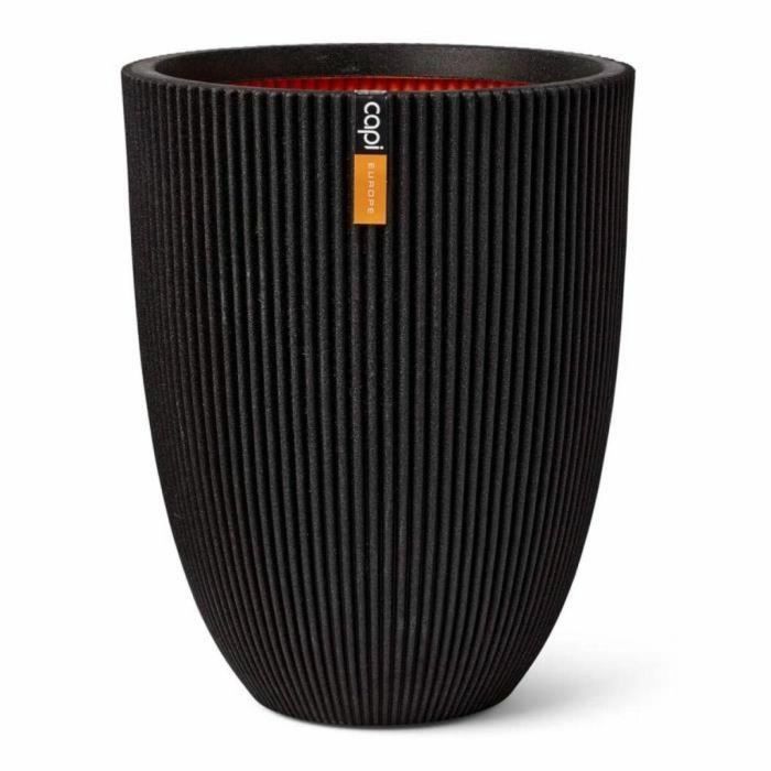Capi Florero Elegant Groove 46x58 cm Negro 445497 3 Capi Florero Elegant Groove 46x58 cm Negro 445497 3