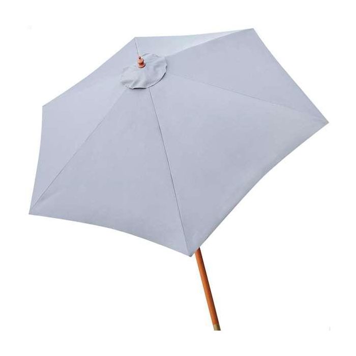 Parasol terraza 300 cm con mástil de madera 4,8 cm color gris Parasol terraza 300 cm con mástil de madera 4,8 cm color gris