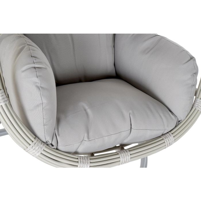 DKD Home Decor Sillón Colgante Terraza y Jardín Colección Breeze Gris 70 x 110 x 90 cm 1