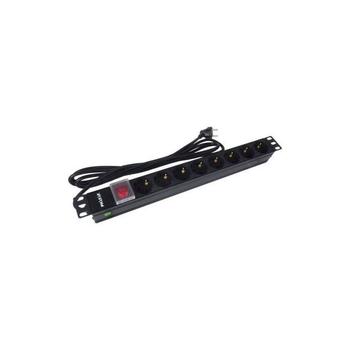 PHASAK Regleta 19" con interruptor 8 tomas - Schuko 3 PHASAK Regleta 19" con interruptor 8 tomas - Schuko 3