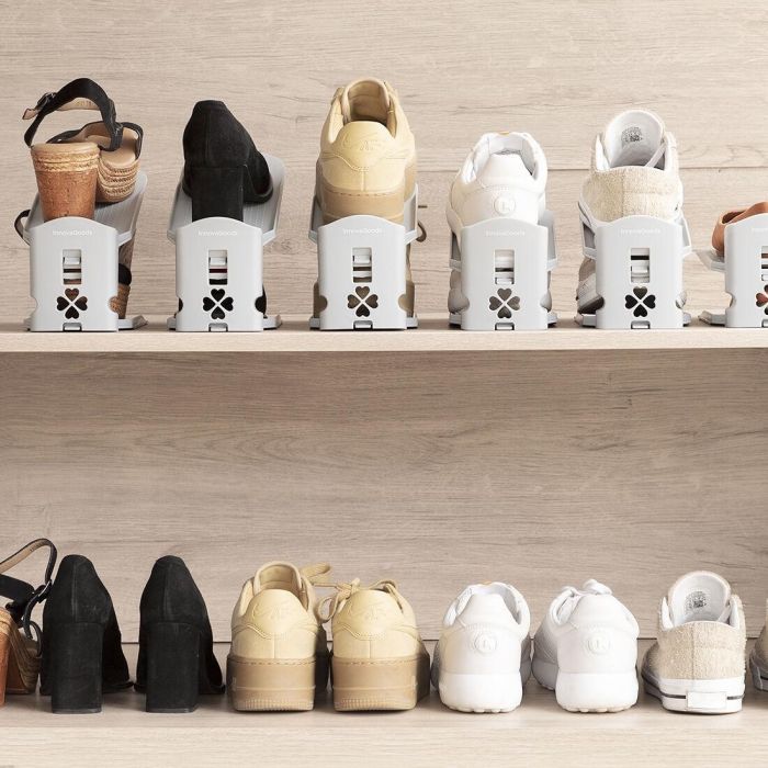 Organizador de Zapatos Regulable Sholzzer InnovaGoods 6 Unidades 10 Organizador de Zapatos Regulable Sholzzer InnovaGoods 6 Unidades 10