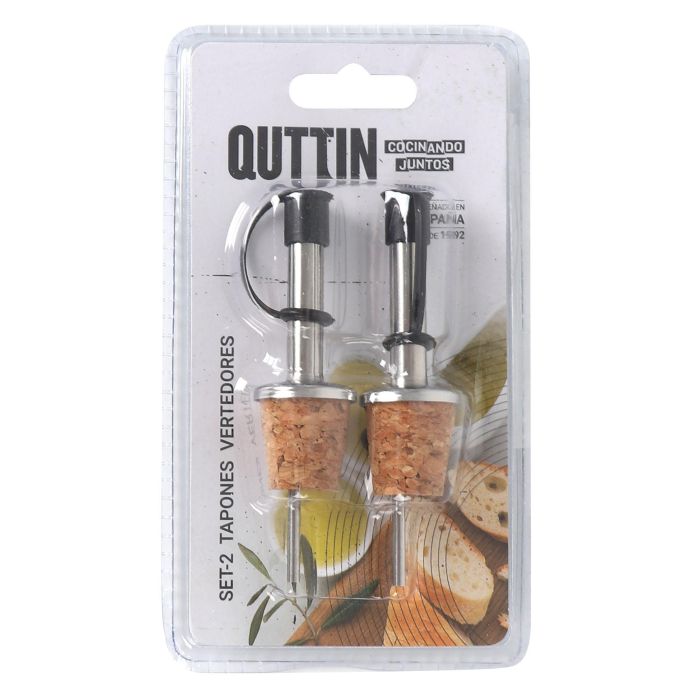 Set de 2 tapones vertedor Corchoss con tapa Quttin (24 Cajas) 1 Set de 2 tapones vertedor Corchoss con tapa Quttin (24 Cajas) 1