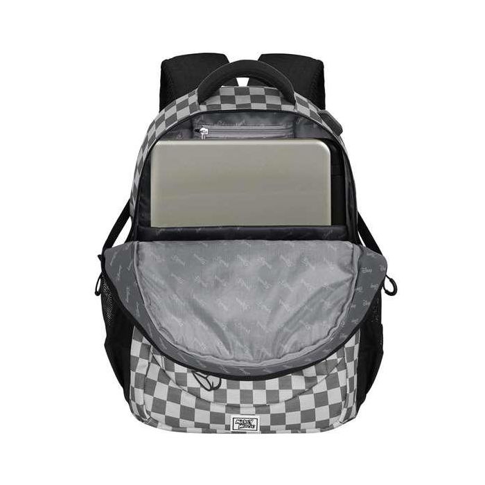 Karactermania Mochila Mickey Run. Plus FAN Move 44x34x21 cm, Gran Capacidad, Puerto USB, Material Ripstop, Gris 3