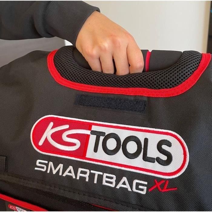 Ks Tools Bolso Bandolera Grande para Herramientas y Accesorios, Vacío, Ultra Resistente, Asa Reforzada, Correa Acolchada, Múltiples Bolsillos 1 Ks Tools Bolso Bandolera Grande para Herramientas y Accesorios, Vacío, Ultra Resistente, Asa Reforzada, Correa Acolchada, Múltiples Bolsillos 1