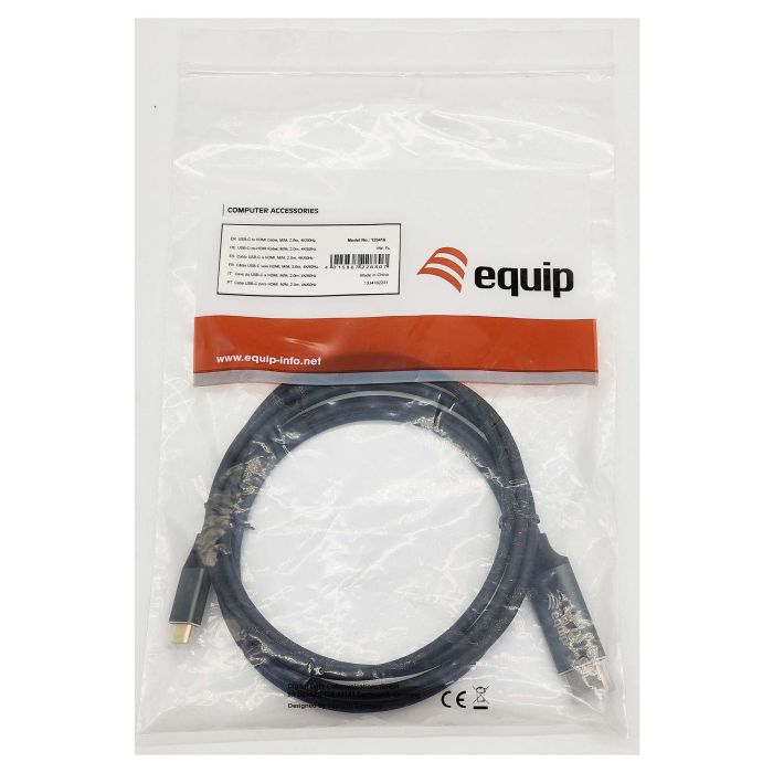 EQUIP Cable USB-C a HDMI 4K 60Hz 2m Macho/Macho Negro Gris 3 EQUIP Cable USB-C a HDMI 4K 60Hz 2m Macho/Macho Negro Gris 3