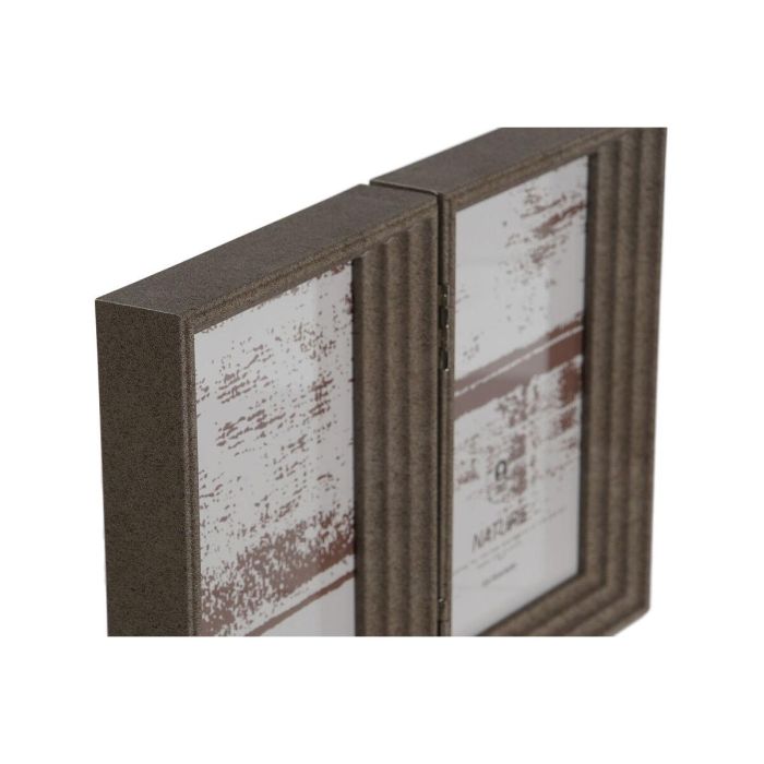 Marco Foto 10X15 Urban DKD Home Decor Beige Marron 3 x 18 x 25 cm Set de 2 (2 Unidades) 2