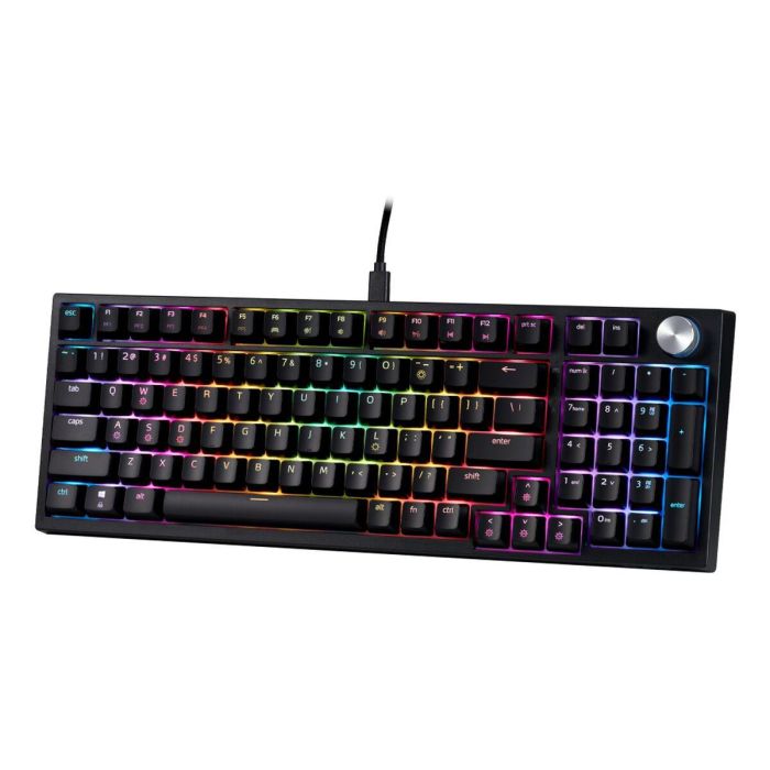XPG SORCERER Teclado Gaming Mecánico RGB USB Español Negro con Interruptor XPG Rojo 96% y Cable USB-C Desmontable 1