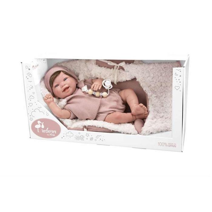 Muñeca reborn arias 45 cm gimena c/saco portabebe Muñeca reborn arias 45 cm gimena c/saco portabebe