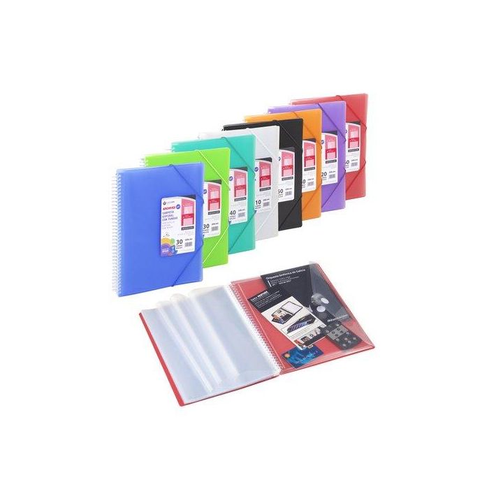 Carpeta Fundas (Tarifario) Carchivo Archivex-Star Espiral Pp A4 Con Goma 60 F. Rojo