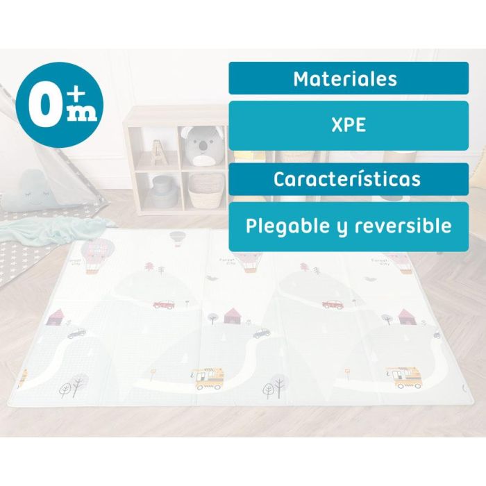 KioKids Tapete Mantita Plegable Montañas Extra Grande Impermeable Reversible 150x200 cm +0 meses 3 KioKids Tapete Mantita Plegable Montañas Extra Grande Impermeable Reversible 150x200 cm +0 meses 3