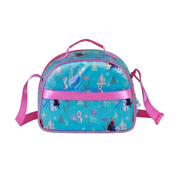 Karactermania Bolsa Portamerienda 3D Frozen 2 Family Azul 25.5x10x20 cm con Cremallera y Forro Isotérmico 3