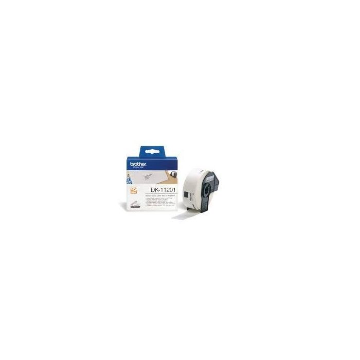 Brother DK-11201 Rollo de Etiquetas de Dirección Estándar Pre-Cortadas 29x90mm Negro sobre Blanco para Impresoras QL - 400 Unidades