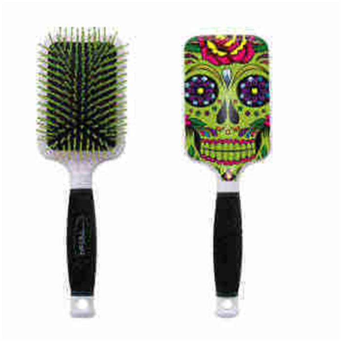 Bifull Cepillo Raqueta Calavera Green - Púa Plástico Bifull Cepillo Raqueta Calavera Green - Púa Plástico
