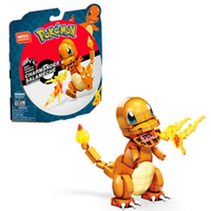 Mega Construx Pokémon Salameche: Figura de Construcción Articulada para Recrear Batallas, Tipo Fuego, 180 Piezas 12