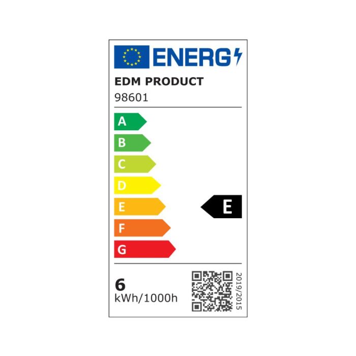 Bombilla standard con filamento de led e27 6w 800lm 3200k luz calida ø6x10,6cm edm 1