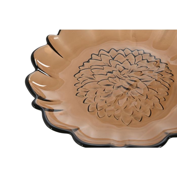 Plato Basicos DKD Home Decor Marron 20.5 x 2.5 x 20.5 cm (4 Unidades) 2