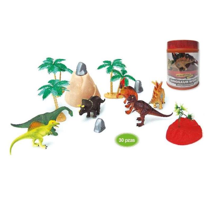 Figuras animales dinosaurios en bote 30 pzas - modelos surtidos 2
