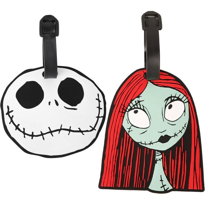 PEERS HARDY Set 2 Etiquetas de Equipaje Pesadilla Antes de Navidad Disney Silicona 1