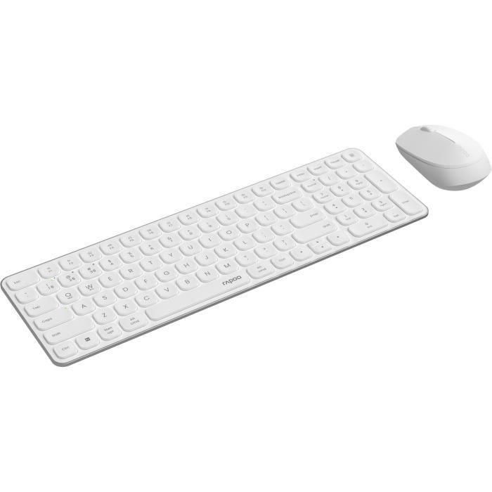 Rapoo 9310M Conjunto Teclado y Ratón Inalámbrico Multimodo Ultrafino - Blanco 1
