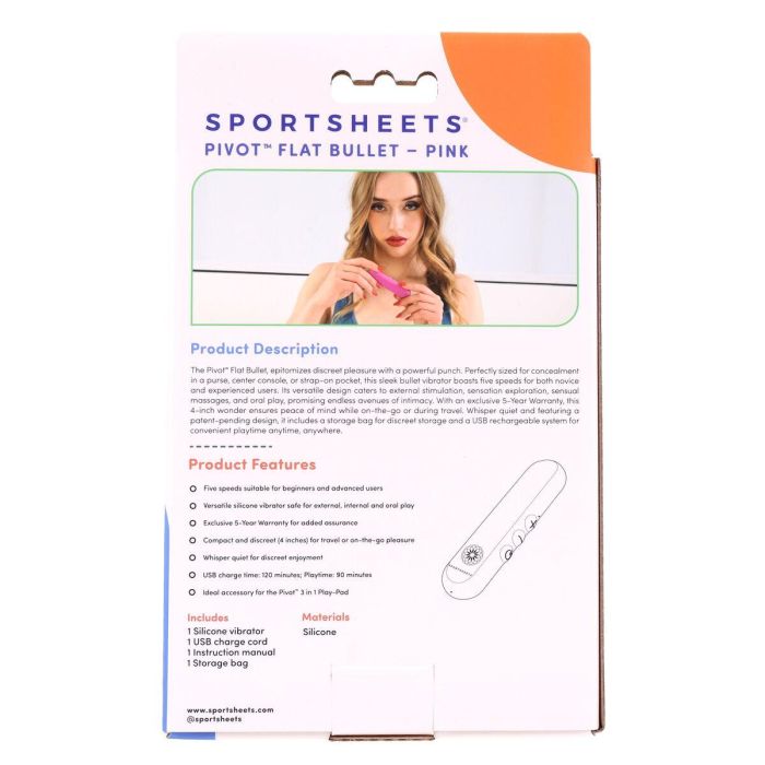 Vibrador Bala Sportsheets Pivot Rosa 2 Vibrador Bala Sportsheets Pivot Rosa 2