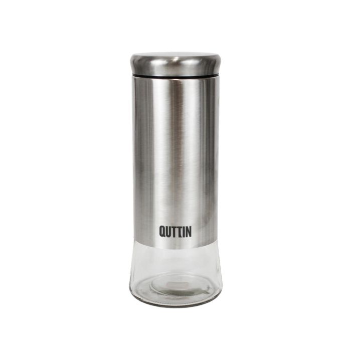 Quttin Tarro de Vidrio y Acero 2200 ml - Medidas 11.5 x 11.5 x 29 cm (12 Unidades) 6 Quttin Tarro de Vidrio y Acero 2200 ml - Medidas 11.5 x 11.5 x 29 cm (12 Unidades) 6