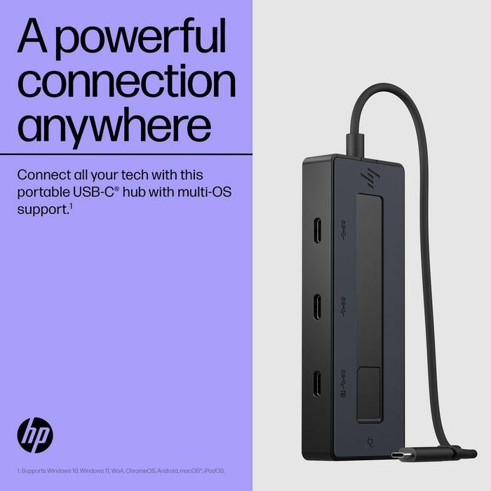 HP Hub USB-C Multiport 4K para Portátiles, Conexión Versátil y Carga HP Hub USB-C Multiport 4K para Portátiles, Conexión Versátil y Carga