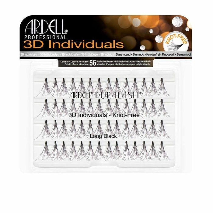 Ardell Pestañas Postizas 3D Individuales Long Black para Ojos: Efecto Larga Longitud, Aporta Profundidad y Volumen para una Mirada Impactante. 1 unidad.