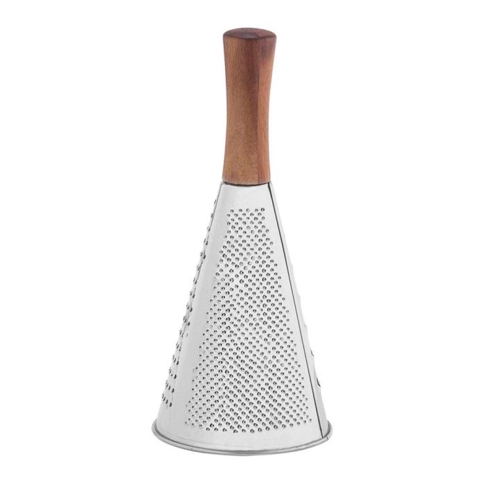 Andrea House Cc68027 Rallador Acero Inoxidable y Acacia Ø10.5 x 24 cm 2