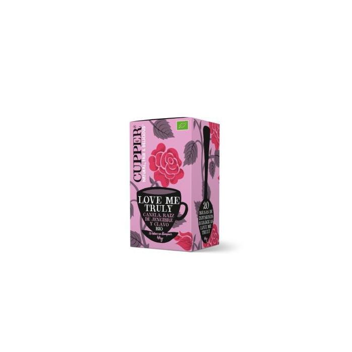 CUPPER Infusión Chai Bio con Canela, Jengibre, Cardamomo y Clavos, 20 Bolsitas - Mezcla Reconfortante y Cálida