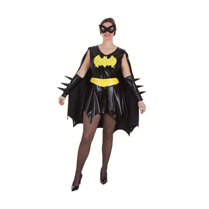 Creaciones Llopis Disfraz Adulto Super Heroína Vestido Negro con Capa Talla S Creaciones Llopis Disfraz Adulto Super Heroína Vestido Negro con Capa Talla S