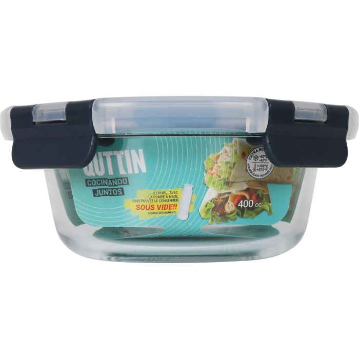 Quttin Fiambrera Redonda con Tapa, 400 cc, Ø15x6.2 cm (12 Unidades) 1