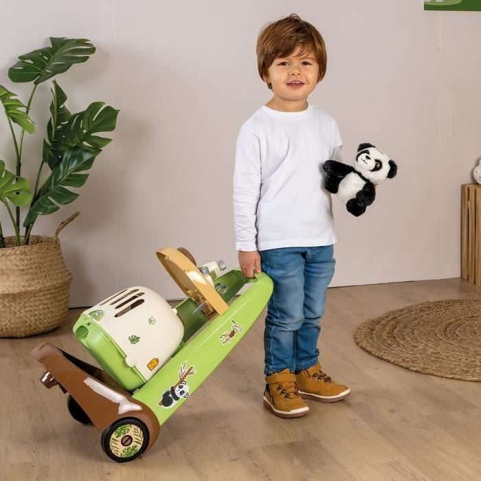 Smoby SMO3032163404057 Carro Veterinario Zoo con Peluche Panda y Accesorios - 2 en 1: Jaula Transporte 3