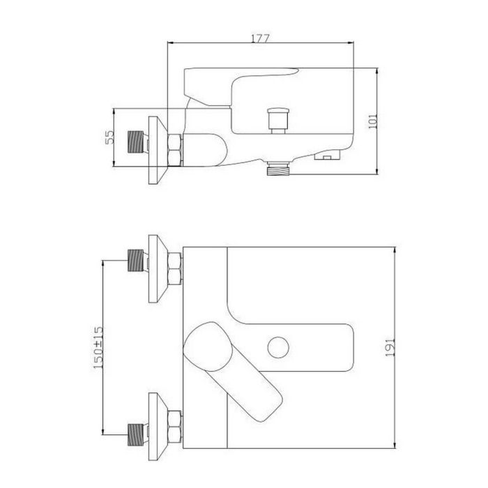 ROUSSEAU Grifo Mezclador Mecánico para Baño y Ducha Dunedin, Moderno, Cuerpo Latón, Cartucho Cerámica Ø35mm, Boquilla con Aireador y Desviador 1 ROUSSEAU Grifo Mezclador Mecánico para Baño y Ducha Dunedin, Moderno, Cuerpo Latón, Cartucho Cerámica Ø35mm, Boquilla con Aireador y Desviador 1