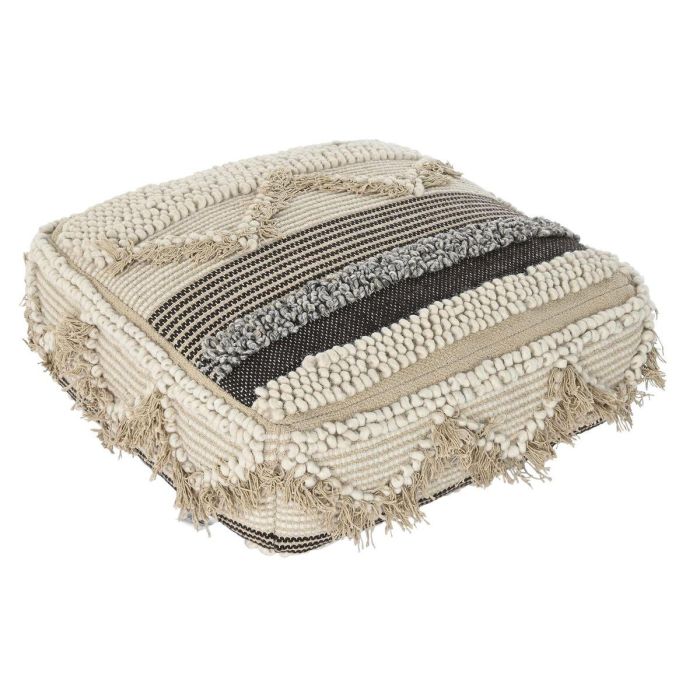 Cojin Suelo Boho DKD Home Decor Marron Negro 60 x 25 x 60 cm