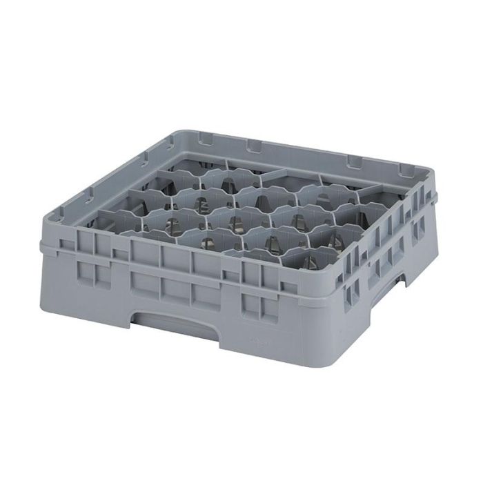 CAMBRO - 20S318-151 - Cesta de lavado 20 comp. 1 altura - 11,8 cm Ø máx. - alt. máx. 9,4 cm - 50 x 50 x 14,3 cm - Gris claro