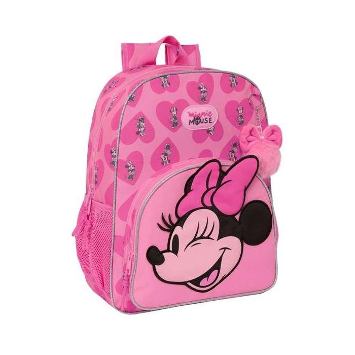 Mochila Escolar Minnie Mouse Loving Rosa 33 x 42 x 14 cm 5