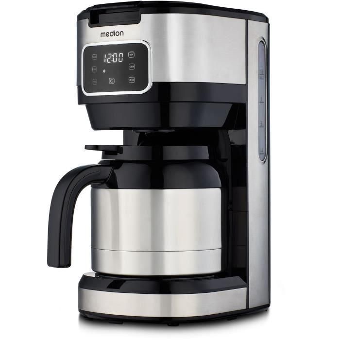 Cafetera Digital con Filtro Aislado - MEDION - 900W - 1.2L - Plateada Cafetera Digital con Filtro Aislado - MEDION - 900W - 1.2L - Plateada