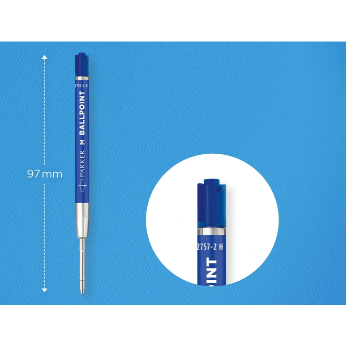 Recambio Parker Plastico Punta Normal Azul 2