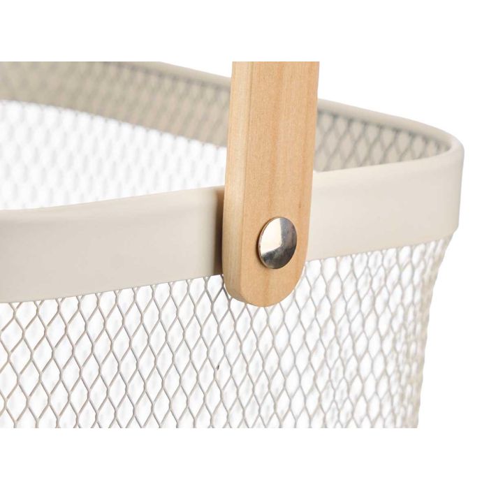 Cesta Cuadrada Asa Crema Kinvara 26x30x24cm (12 Unidades) 2 Cesta Cuadrada Asa Crema Kinvara 26x30x24cm (12 Unidades) 2