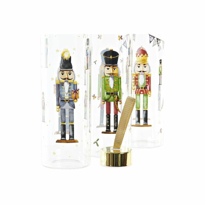Botella Navidad Fantasia DKD Home Decor Multicolor Transparente 6.5 x 24 x 6.5 cm (3 Unidades) 3