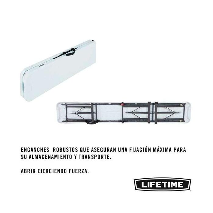 Banco Lifetime Blanco Plegable 183 x 42 x 29 cm 1