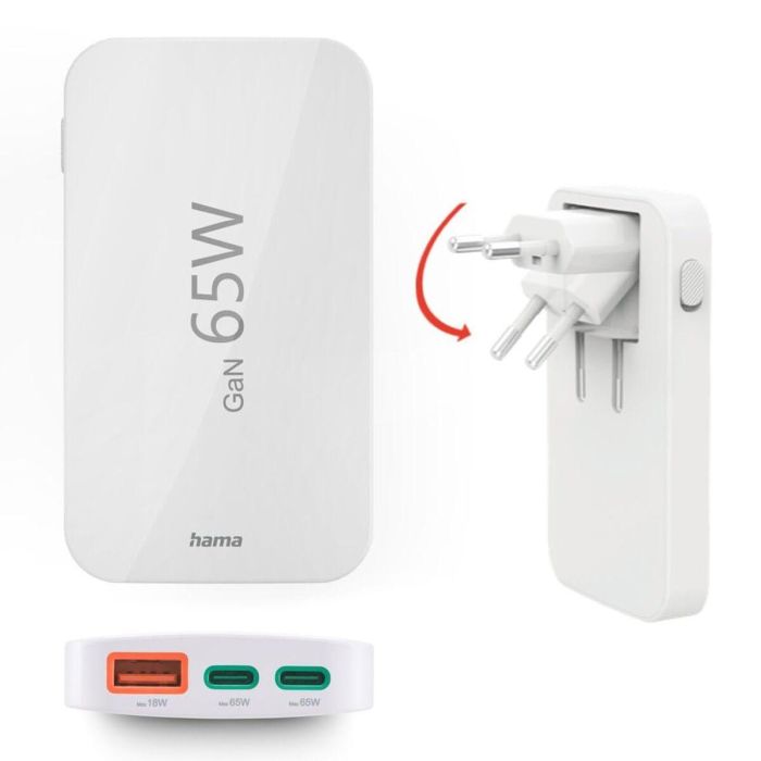 Cargador de Pared Hama 00201976 Blanco 65 W