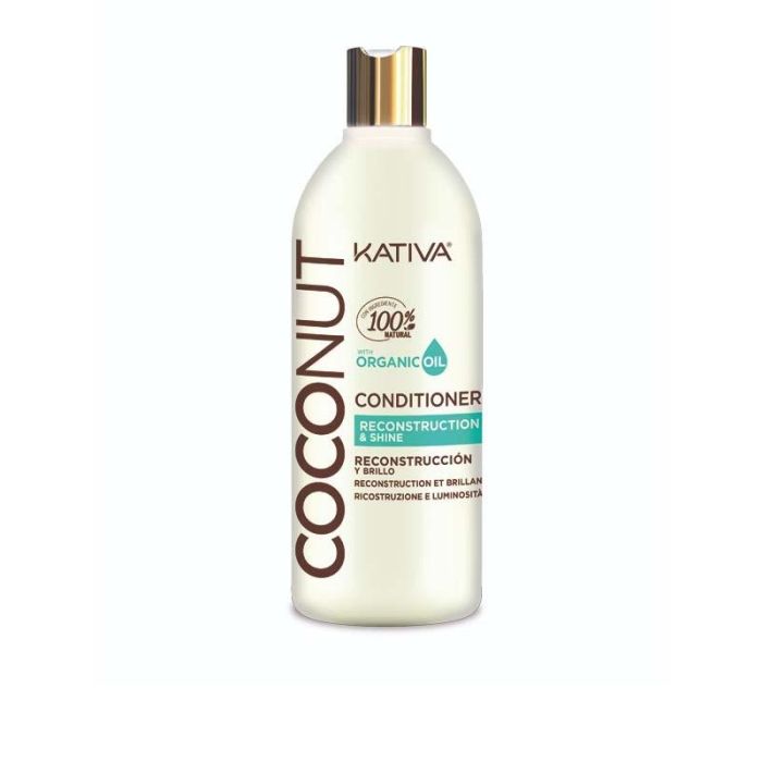 Kativa Acondicionador con Aceite de Coco Orgánico 500ml - Reconstruye y Humecta Cabello Kativa Acondicionador con Aceite de Coco Orgánico 500ml - Reconstruye y Humecta Cabello