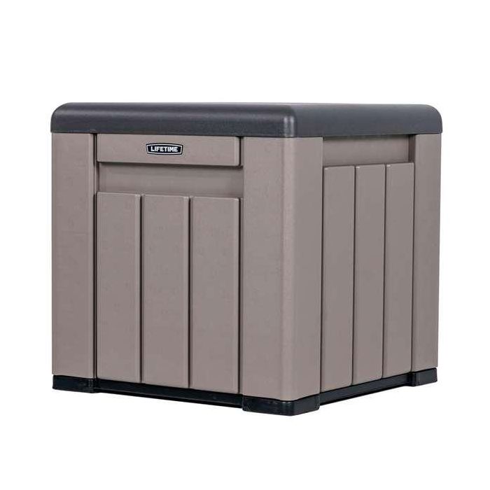 Cubo almacenamiento gris con puertas y techo abatibles lifetime 51,2x51,2x50,8 cm 2 Cubo almacenamiento gris con puertas y techo abatibles lifetime 51,2x51,2x50,8 cm 2