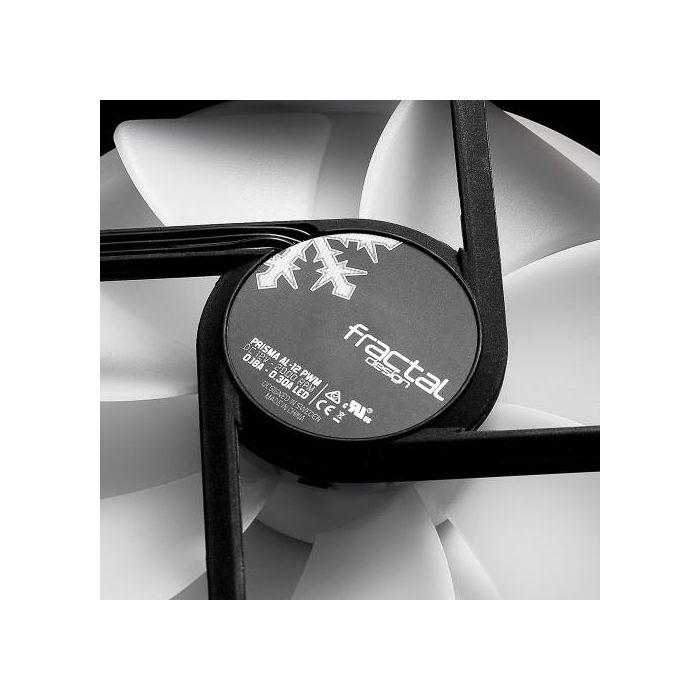 Fractal Design Ventilador Prisma AL-12 PWM 12cm Negro Blanco Iluminación LED PWM para Carcasa de Ordenador 11